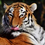 tiger sticking tongue out